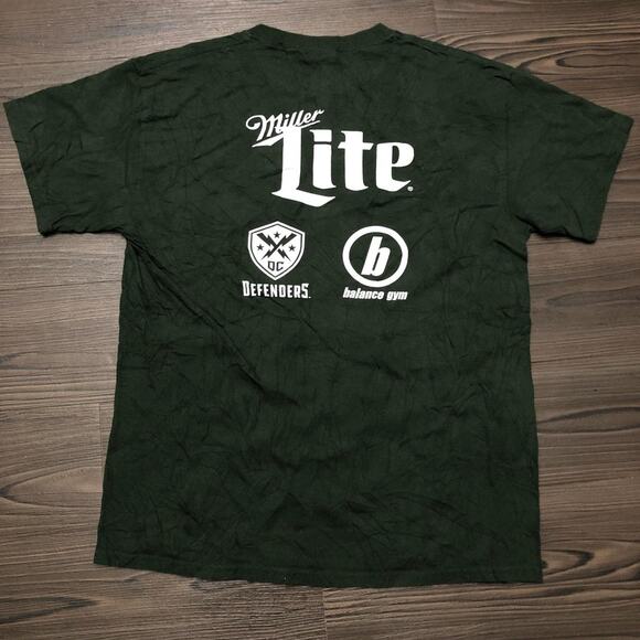 Army Green #FrayLife Miller Lite Graphic Tee - Picture 2 of 4